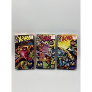 Marvel X-Men Lot Of 3 Sealed VHS- Enter Magneto, Captive Hearts, Unstoppable Jug
